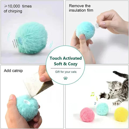 Smart Interactive Cat Toy Ball with Sound & Catnip | EURO VIBE